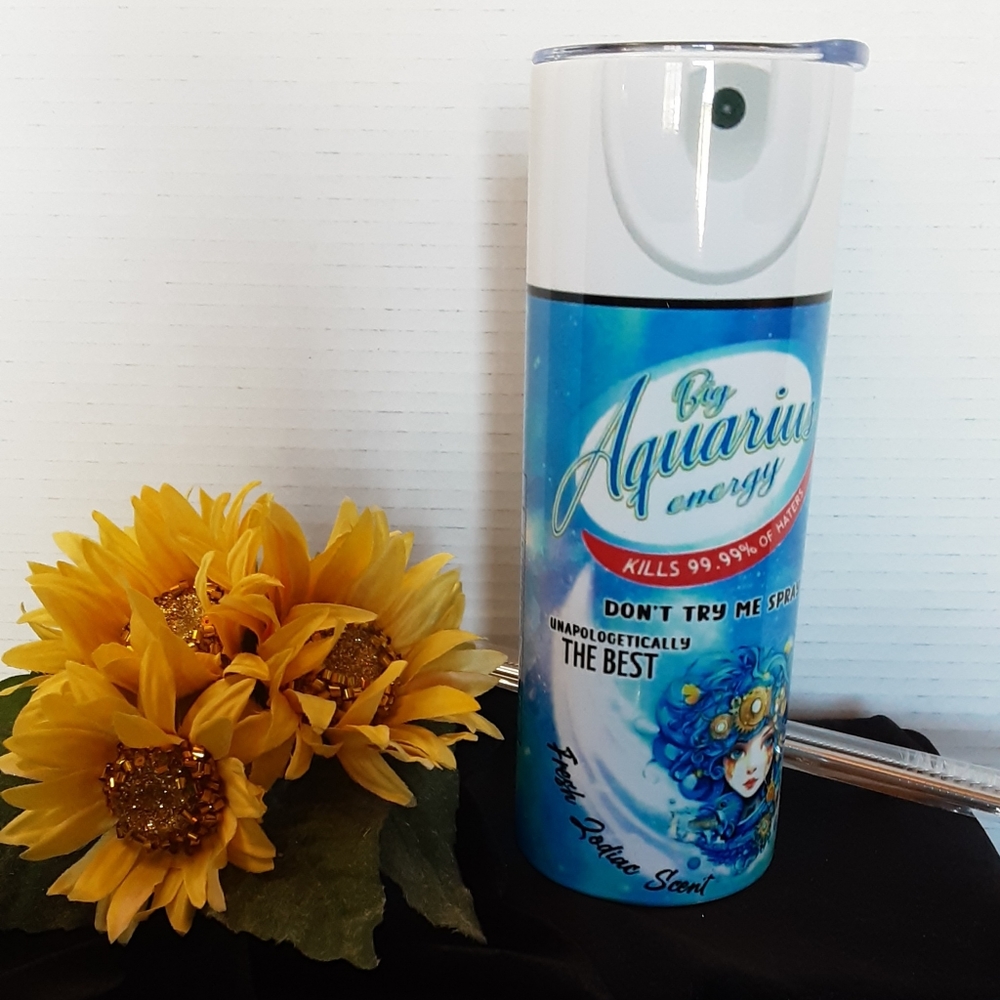 Aquarius Energy 20 oz Tumbler That Looks Like A Spray Can